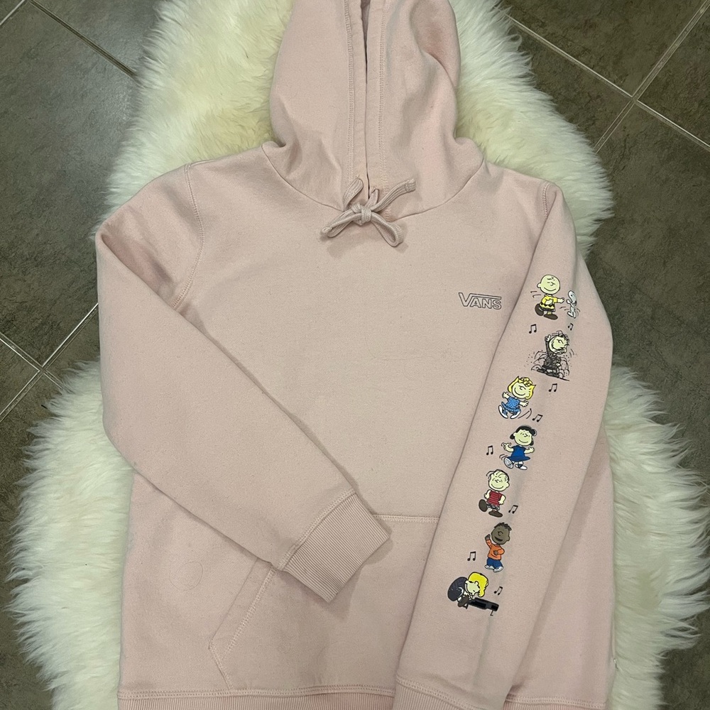 Powder pink Vans x Peanuts collab Hoodie Small